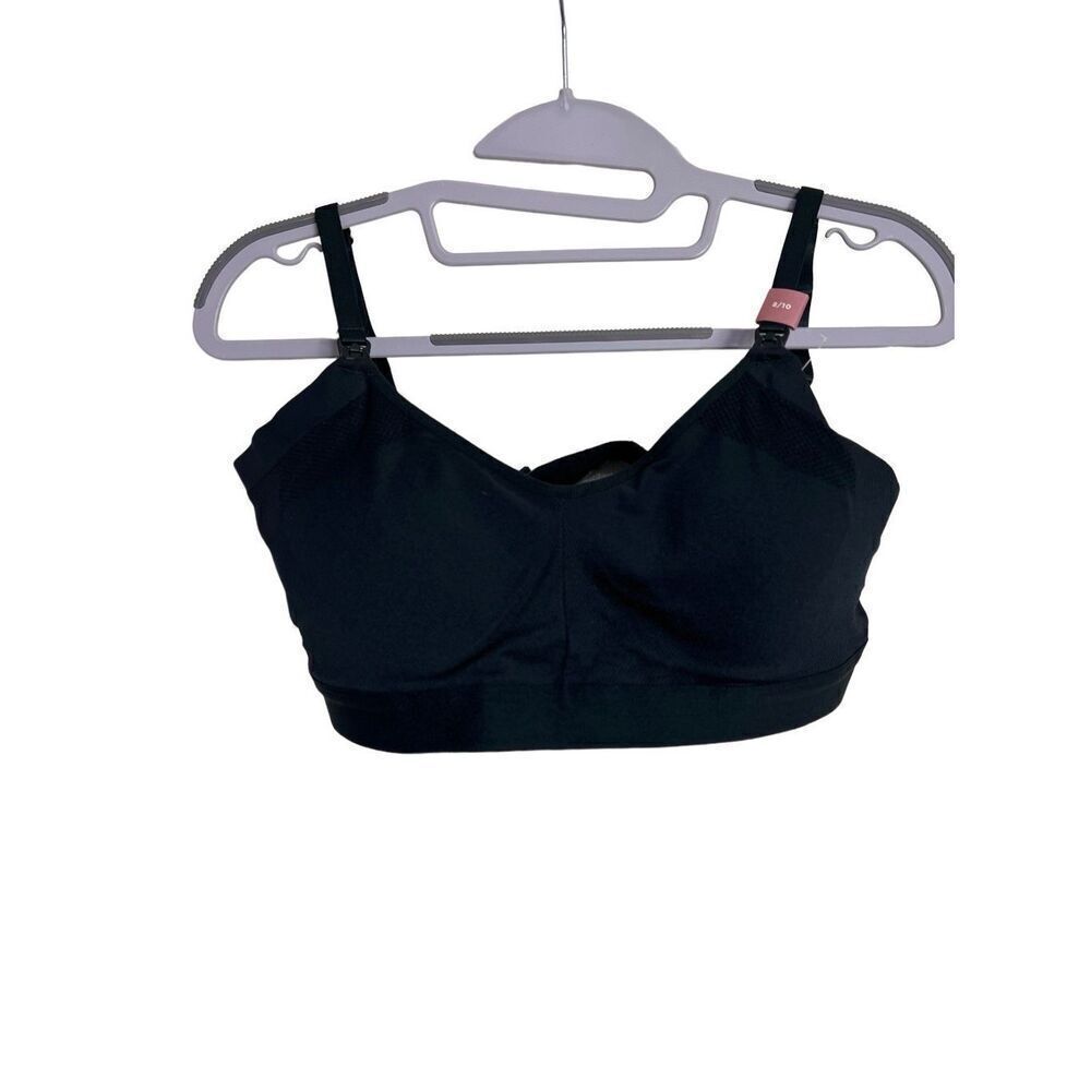 Cacique Bra Womens 8/10 Black Full Coverage Nursing Bra Lightly Lined NWT